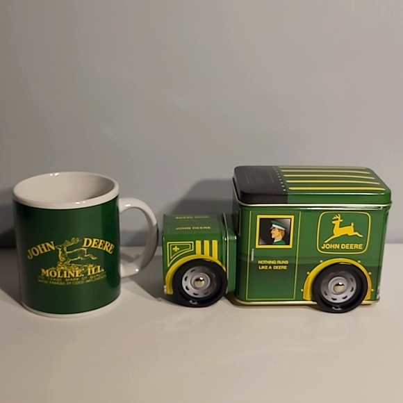 John Deere Other - John Deere Tin and Coffee Mug-Vintage New